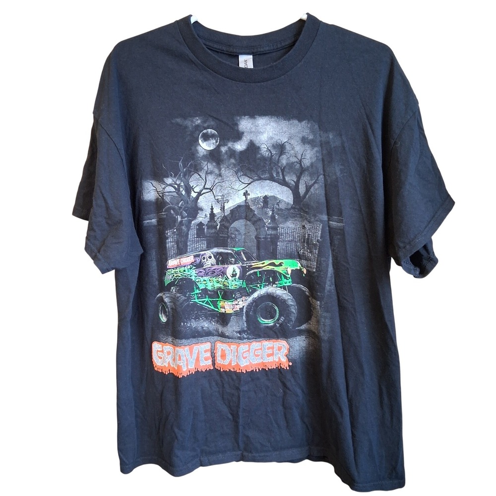Monster Jam Grave Digger Graphic Tee Black XL Motorsport Festival EUC